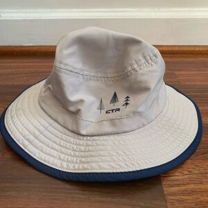 CTR upf50+ Boonie Hat light gray, navy blue Sun Protection Ears Neck Unisex
